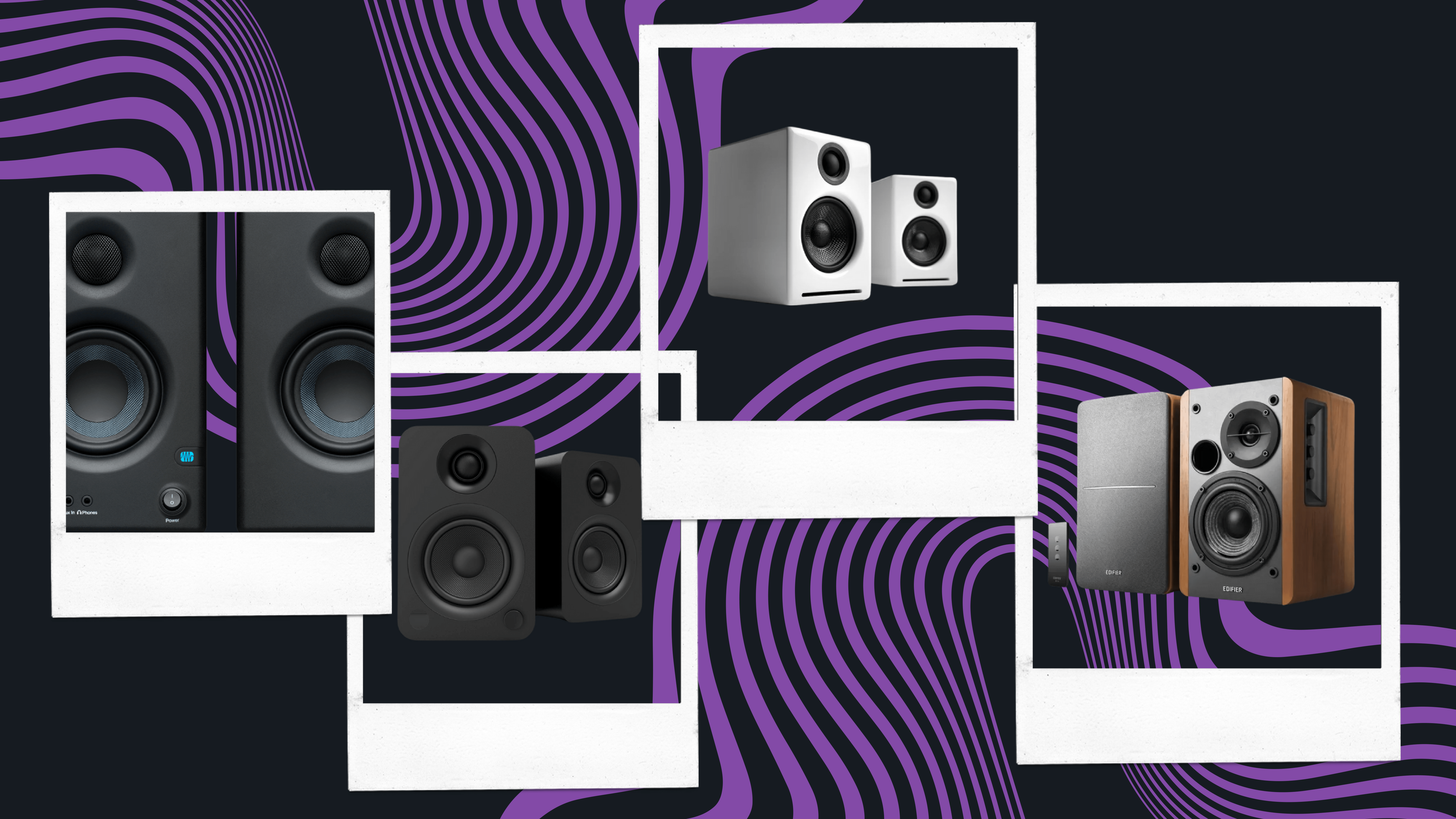 Meet the Best Speaker for Crosley Record Players – featured presentation slide design with abstract blue and white layout.